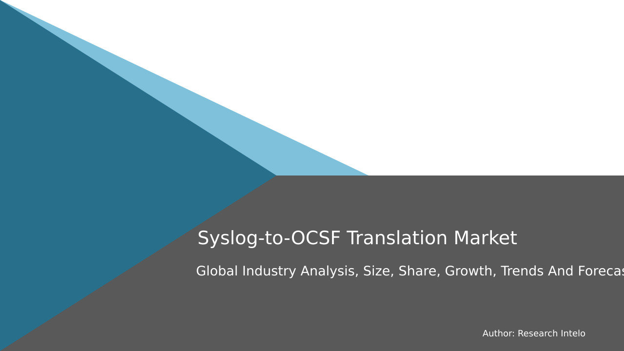 Syslog-to-OCSF Translation Market Research Report 2033