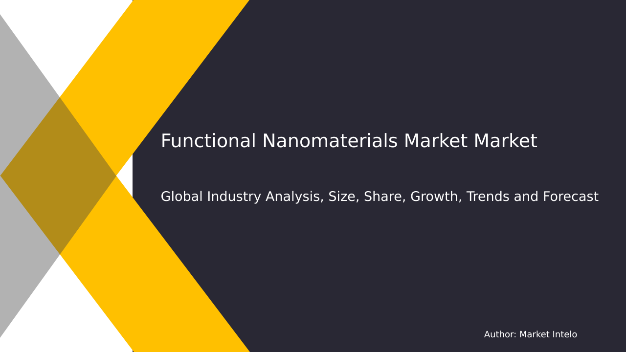 Functional Nanomaterials Market Research Report 2033